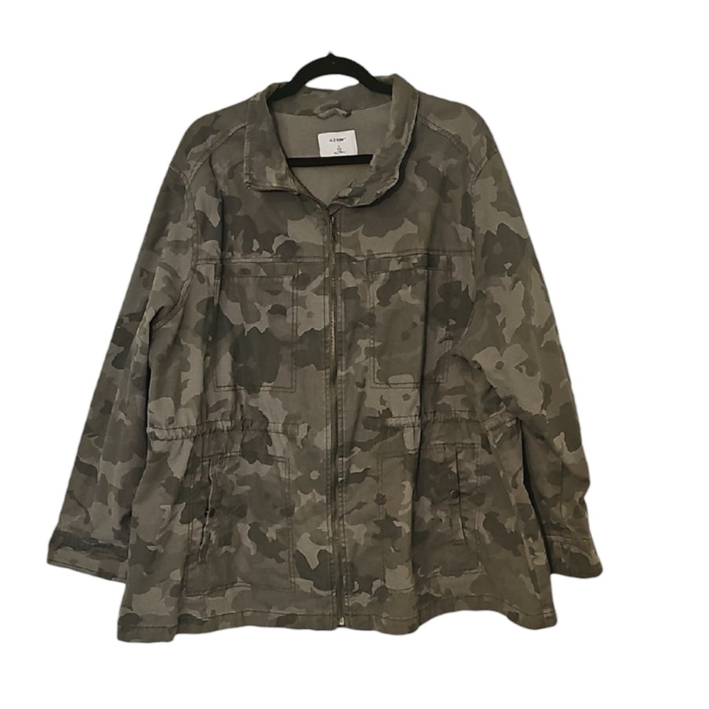 💚 Old Navy Camo Utility Jacket, Size 3X